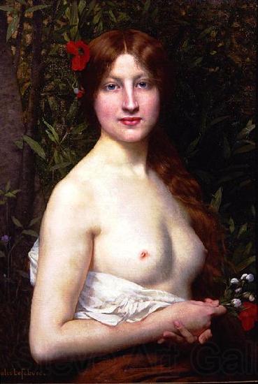 Jules Joseph Lefebvre Half Length Demi Nude